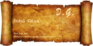 Dobó Géza névjegykártya