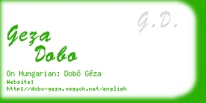 geza dobo business card