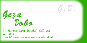 geza dobo business card